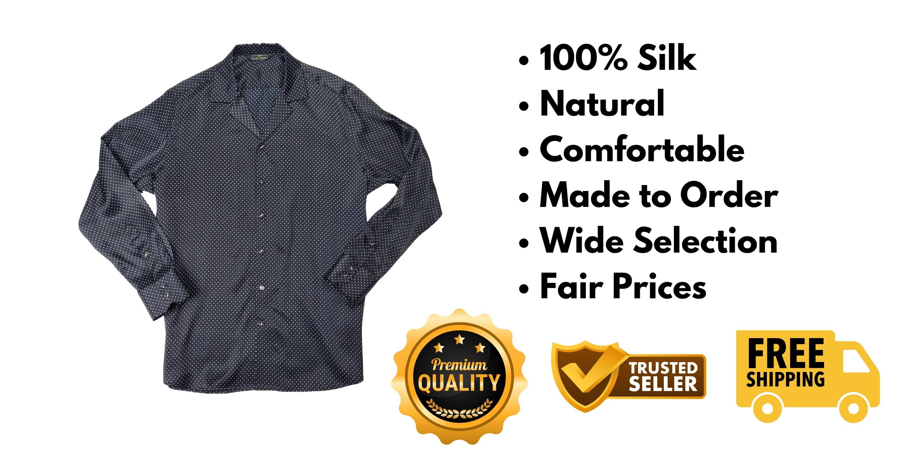 Men's Silk Dress Shirts 1000 Kingdoms